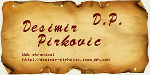 Desimir Pirković vizit kartica